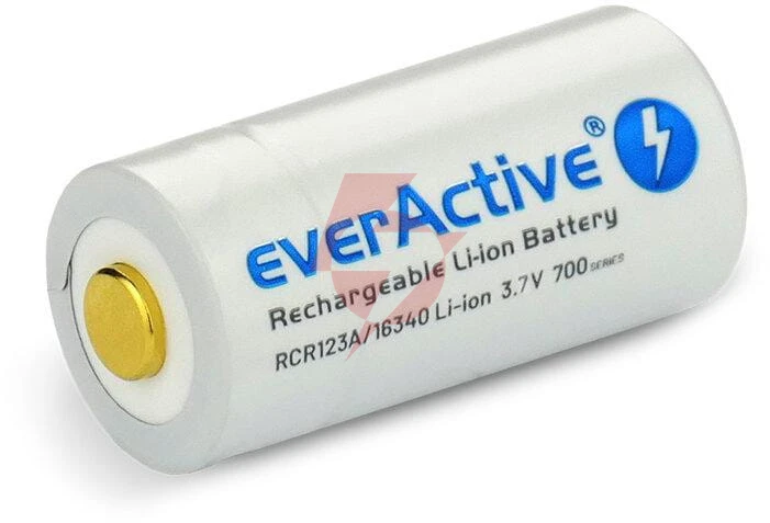 Akumulatorek 16340 / r-cr123 3,7v everactive 700mah (1 szt.) z zabezpieczeniem