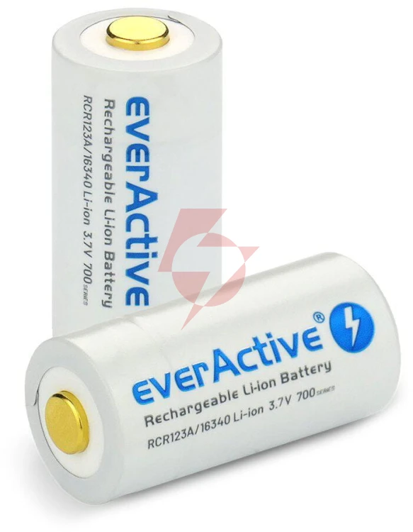 Akumulatorek 16340 / r-cr123 3,7v everactive 700mah (1 szt.) z zabezpieczeniem