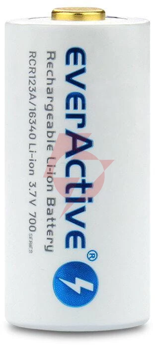 Akumulatorek 16340 / r-cr123 3,7v everactive 700mah (1 szt.) z zabezpieczeniem