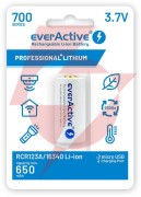 Akumulatorek 16340 / r-cr123 3,7v everactive 700mah (1 szt.) z zabezpieczeniem