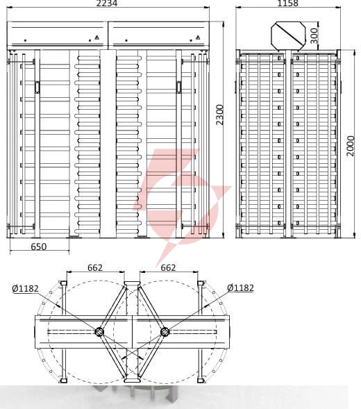 Bramka cartpoland sesam twin cp+ d+ o- 120y stal 304