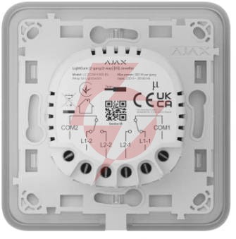 Ajax włącznik światła lightcore 2-gang 2-way