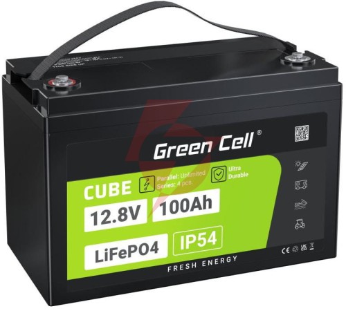 Akumulator litowo-żelazowo-fosforanowy lifepo4 green cell cube 12.8v 100ah lfpgc12v100ah