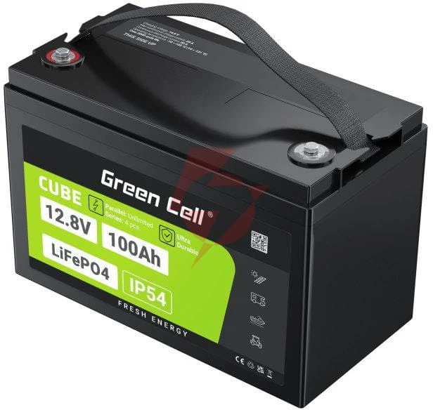 Akumulator litowo-żelazowo-fosforanowy lifepo4 green cell cube 12.8v 100ah lfpgc12v100ah