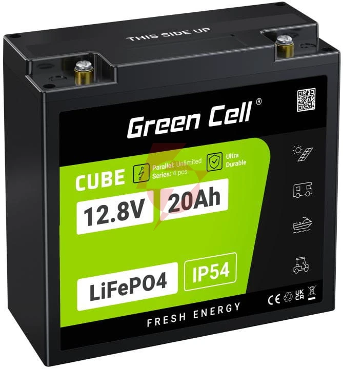 Akumulator litowo-żelazowo-fosforanowy lifepo4 green cell cube 12.8v 20ah lfpgc12v20ah