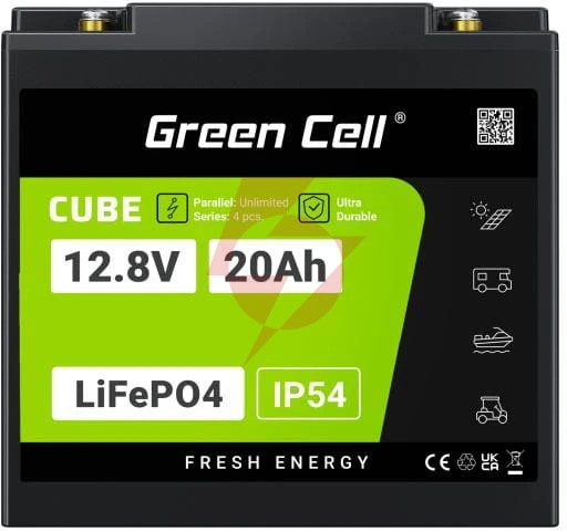 Akumulator litowo-żelazowo-fosforanowy lifepo4 green cell cube 12.8v 20ah lfpgc12v20ah