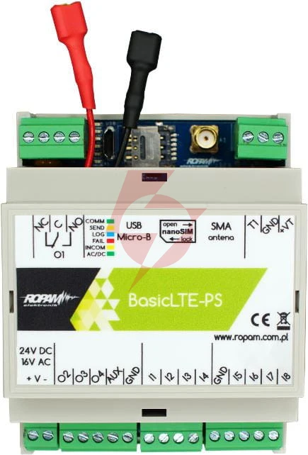 Ropam basic4g-ps-d4m  moduł powiadomienia i sterowania lte (2g/4g)
