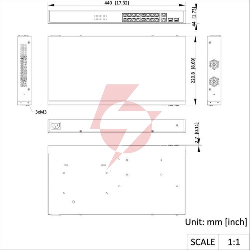 Switch poe hikvision ds-3e1318p-ei(b) linkvu