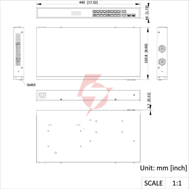 Switch poe hikvision ds-3e1318p-ei(b) linkvu
