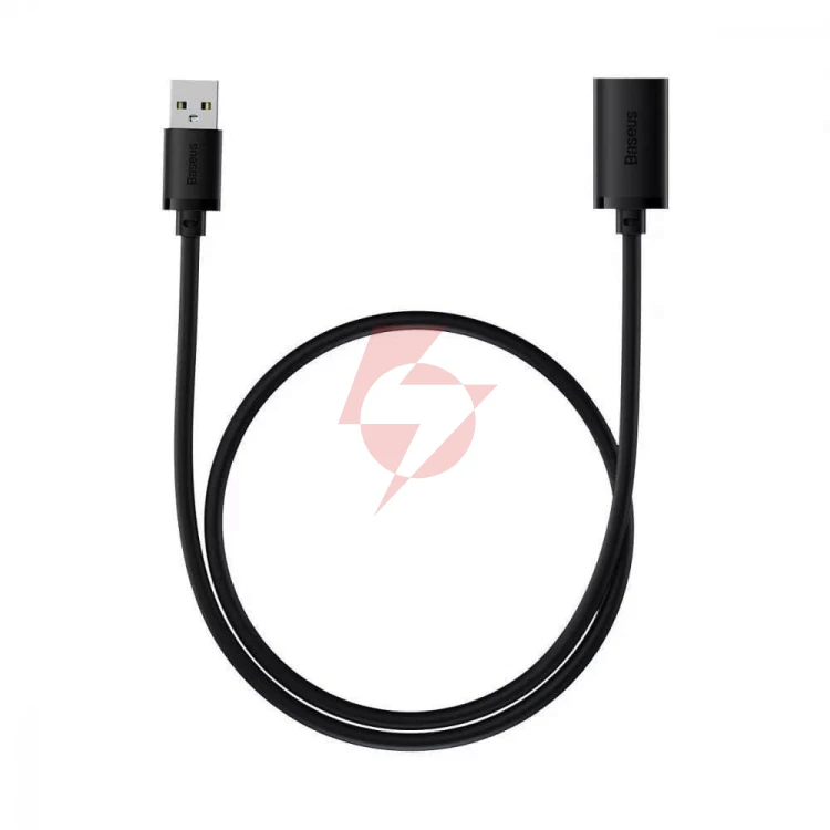 Przedłużacz kabel usb 2.0 1.5m baseus airjoy series - czarny 146053 - 6932172629878