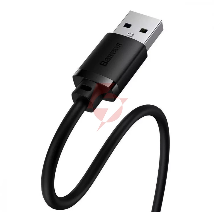 Przedłużacz kabel usb 2.0 1.5m baseus airjoy series - czarny 146053 - 6932172629878