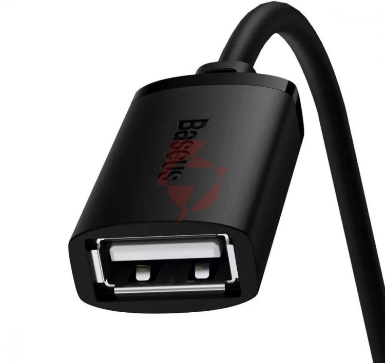 Przedłużacz kabel usb 2.0 1.5m baseus airjoy series - czarny 146053 - 6932172629878