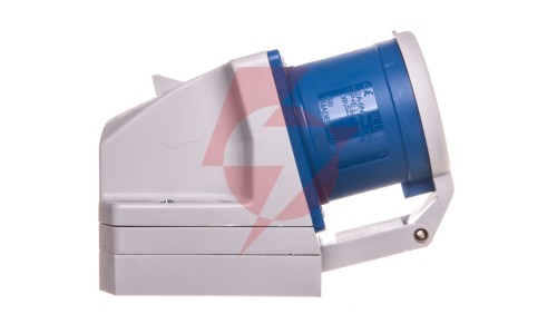 Wtyczka odbiornikowa z klapką 32A 3P 230V niebieska IP44 523-6d