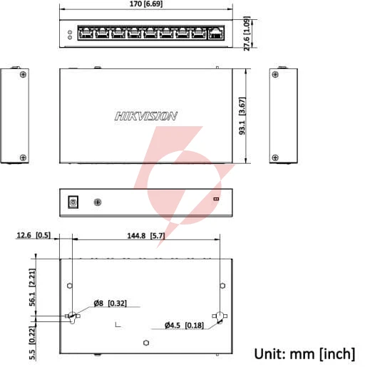 Switch hikvision ds-3e0109p-e/m(c)