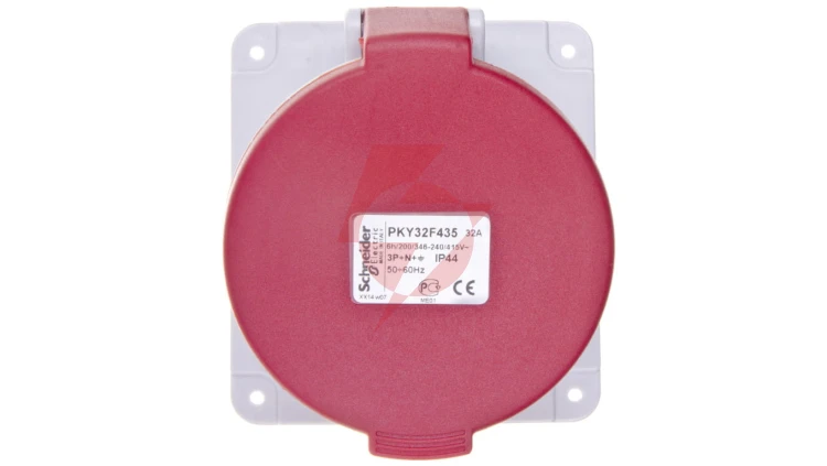 Gniazdo tablicowe 5P 32A 400V czerwone IP44 PKY32F435