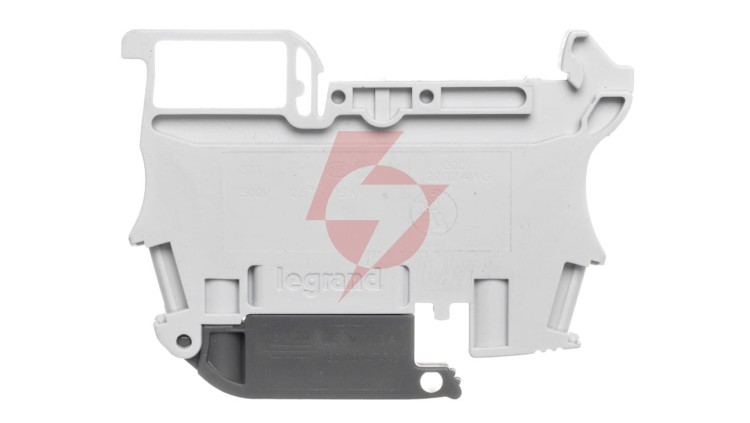 Złączka bezpiecznikowa 2,5mm2 szary 6.3A G 5x20 mm DIN 35mm 037181