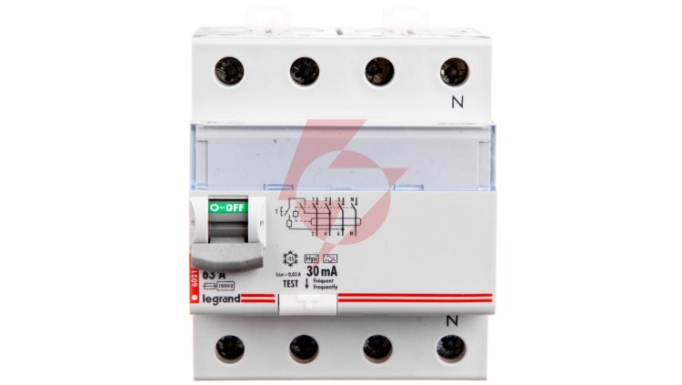Wyłącznik różnicowoprądowy P 304 4P 63A 0,03A Typ F (HPI) SERII DX3 411696
