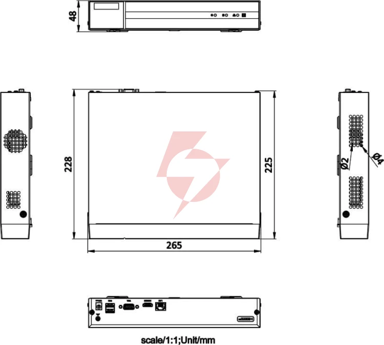 Rejestrator ip hilook nvr-104mh-d/4p(d) 4-kanałowy 5mp poe