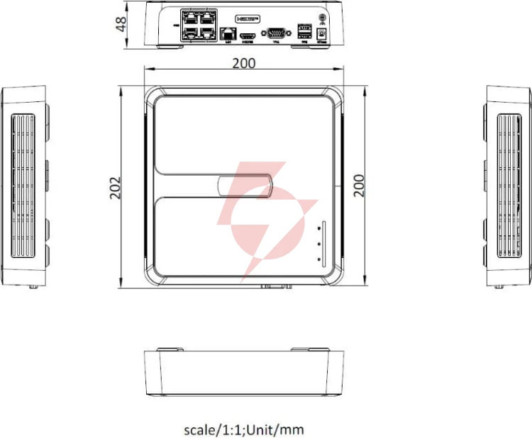 Rejestrator ip hilook nvr-104h-d/4p(d) 4-kanałowy 5mp poe