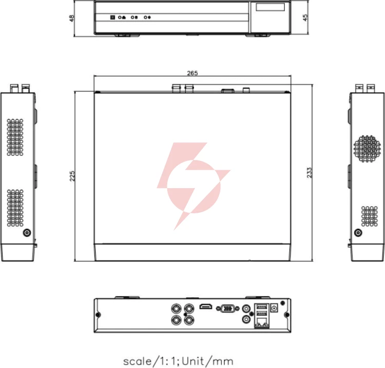 Rejestrator 5w1 hilook 4 kanałowy 8mp dvr-204u-m1/t