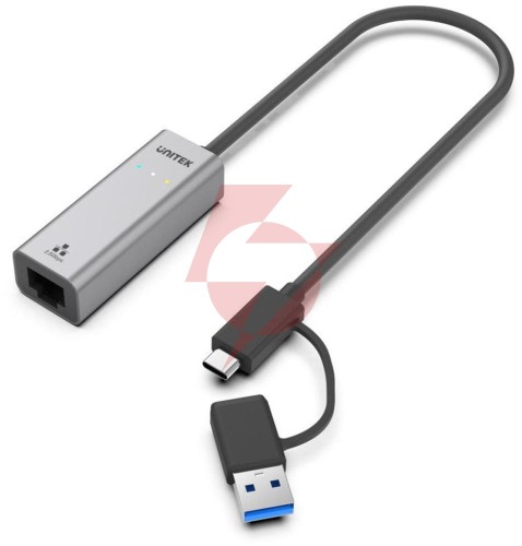 Unitek hybrydowy adapter usb-c/usb-a do sieci