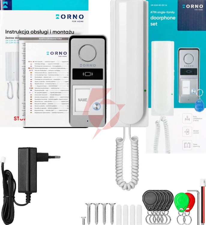 Zestaw domofonowy orno or-dom-rd-937/w