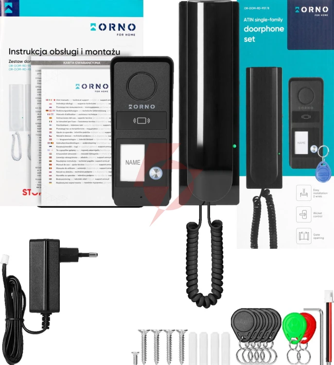 Zestaw domofonowy orno or-dom-rd-937/b