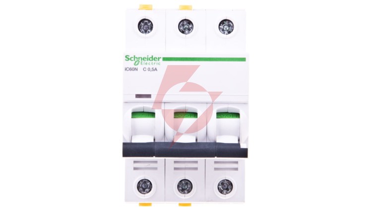 Wyłącznik nadprądowy 3P C 0,5A 6kA AC iC60N-C05-3 Acti9 A9F04370