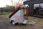 Przyczepa wieża do monitoringu pv3 z zabudową z zasilaniem solarnym i elektroniką na 4 kamery