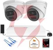 Zestaw monitoringu hilook 2x kamera ipc-t221h-c z dyskiem 1tb