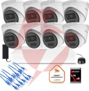 Zestaw monitoringu hilook 8x kamera ipc-t221h-c z dyskiem 2tb