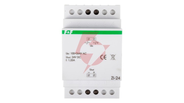 Zasilacz impulsowy 100-264VAC/24VDC 30W 1,25A ZI-24