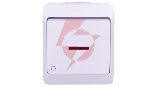 Hermes Przycisk światło biały IP44 ŁNT-1S+n 0346-02