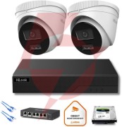 Zestaw monitoringu ip hilook 2x ipc-t280ha-lu 8mp smart-hybrid light