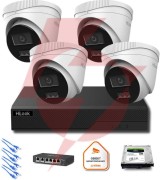 Zestaw monitoringu ip hilook 4x ipc-t280ha-lu 8mp smart-hybrid light