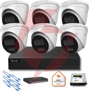 Zestaw monitoringu ip hilook 6x ipc-t280ha-lu 8mp smart-hybrid light