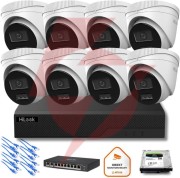 Zestaw monitoringu ip hilook 8x ipc-t280ha-lu 8mp smart-hybrid light