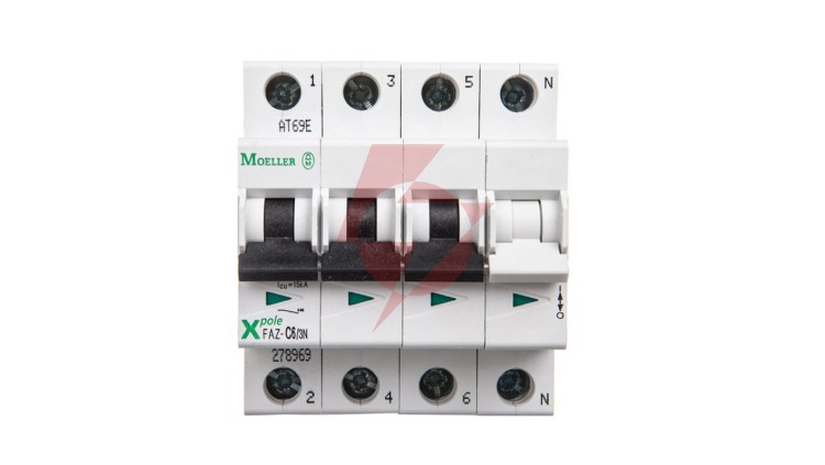 Wyłącznik nadprądowy 3+N C 6A 15kA AC FAZ C6/3N 278969
