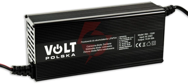 Prostownik volt polska do akumulatorów lifepo4 12v 20a
