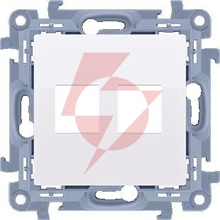 Kontakt simon 10 moduł biały  do gniazd teleinformatycznych 2x uae keystone  ckp2.01/11