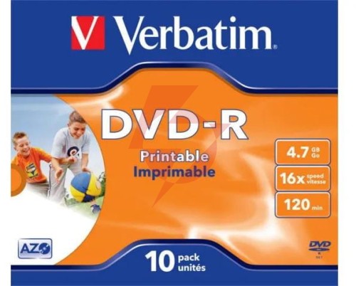 Płyty dvd-r verbatim azo printable jewel box (10szt)