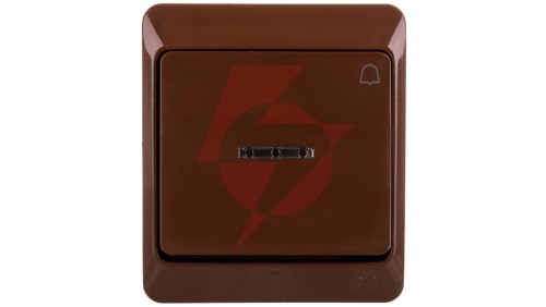 Hermes Przycisk dzwonek mechanizm z pełną obudową brązowy IP44 przycisk 1x ŁNT-1D+n 0347-06