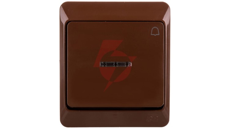 Hermes Przycisk dzwonek mechanizm z pełną obudową brązowy IP44 przycisk 1x ŁNT-1D+n 0347-06