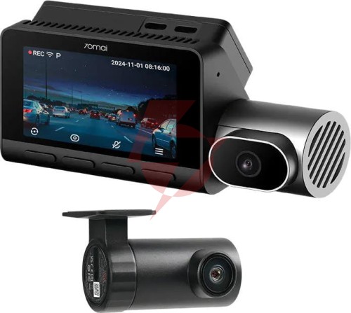 Wideorejestrator 70mai 4k t800 hdr 3xcam gps wi-fi bt 4g/lte 4k + kamera tylna rc24 + microsd 256gb