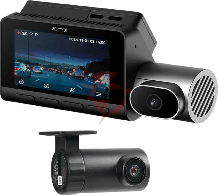 Wideorejestrator 70mai 4k t800 hdr 3xcam gps wi-fi bt 4g/lte 4k + kamera tylna rc24 + microsd 256gb