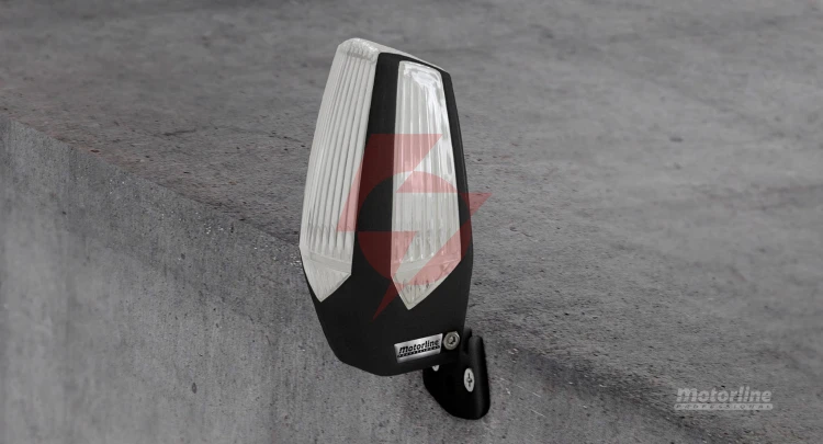 Lampa ostrzegawcza motorline mp105 biała led 12-230v z uchwytem (001plm10918011)