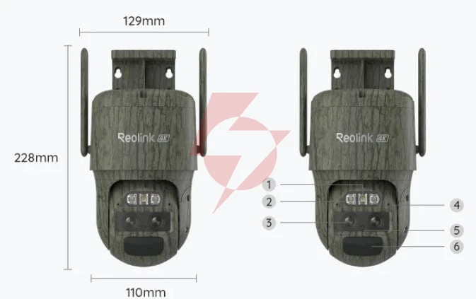 Kamera ip reolink trackmix series g770 kamuflaż 8mp lte bateryjna