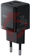 Ładowarka sieciowa baseus palm p1011160a113-00 30w 1x usb-c 1x usb-a pd 3.0 qc 3.0 czarna