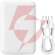 Powerbank baseus enerfill fm11 ultra-mini 10000 mah 22,5 w pd 3.0 qc 3.0 biały magsafe + kabel usb-c