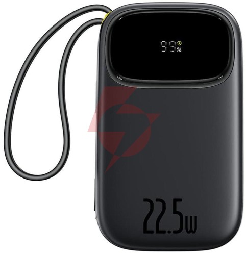 Powerbank baseus enerfill fc31 qpow3 20000 mah 22,5 w pd 3.0 qc 3.0 czarny + kabel usb-c i lighthing
